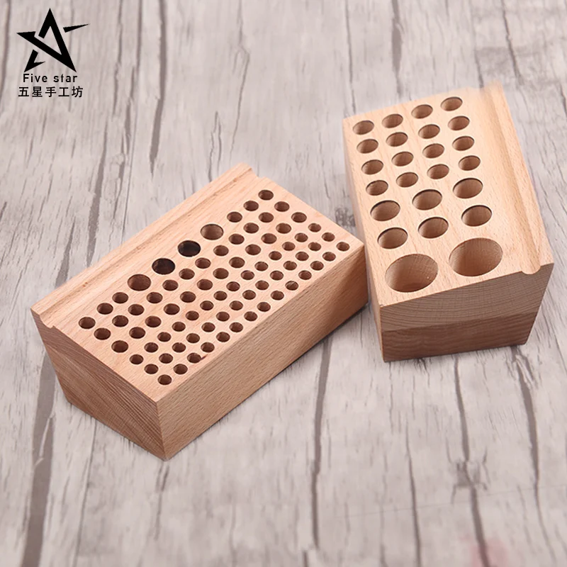 DIY Tools Solid Wood Storage Tool Rack Punch Printing Tool Storagetable Cut Round Blunt Leather