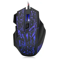 2018 Gaming mouse 3200 Точек на дюйм 4 регулировка передач USB1.4M линии 7 цветов дыхание свет Эргономика 6 ключ игры мышь для компьютера