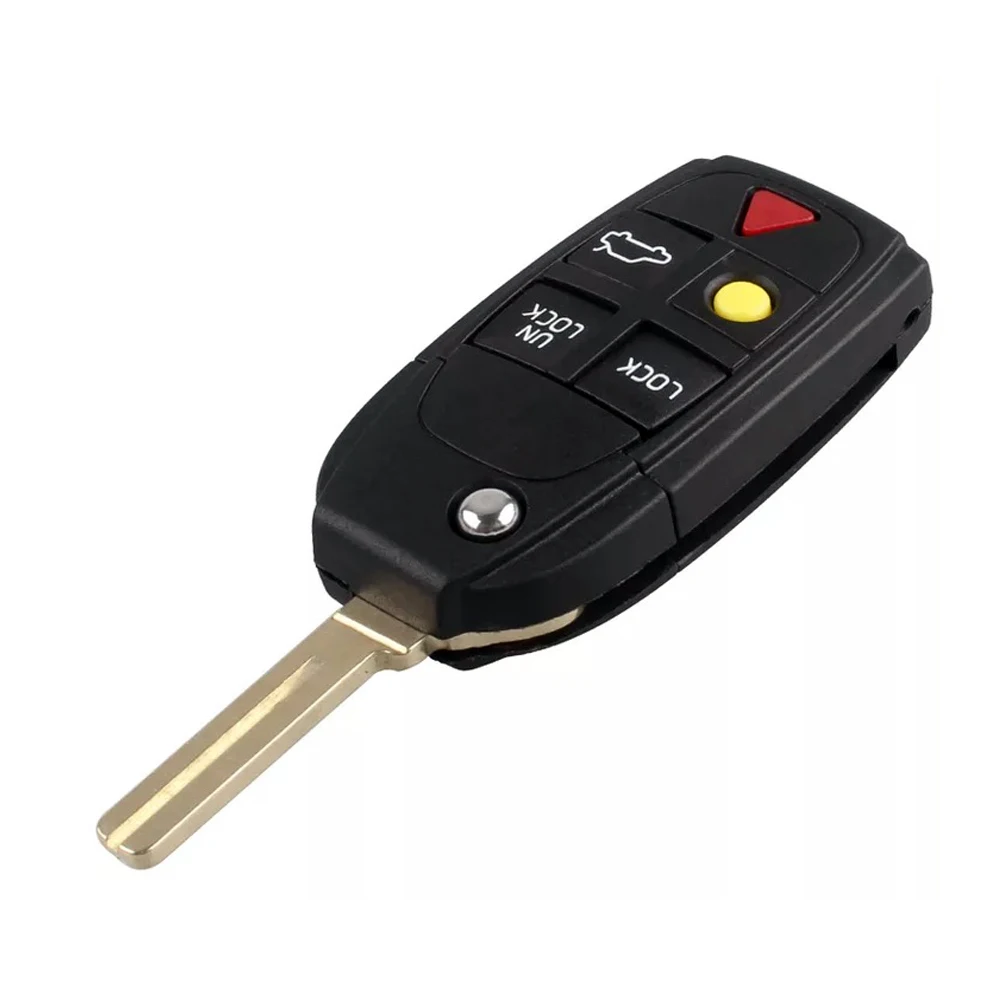 For Volvo XC90 S80 XC70 S60 V70 Silicone Remote Flip Key Case Fob Shell Cover Skin Holder 5 Button5