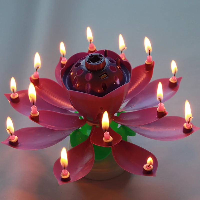 Buy 4 Colors Candles Double Layer Rotating Musical