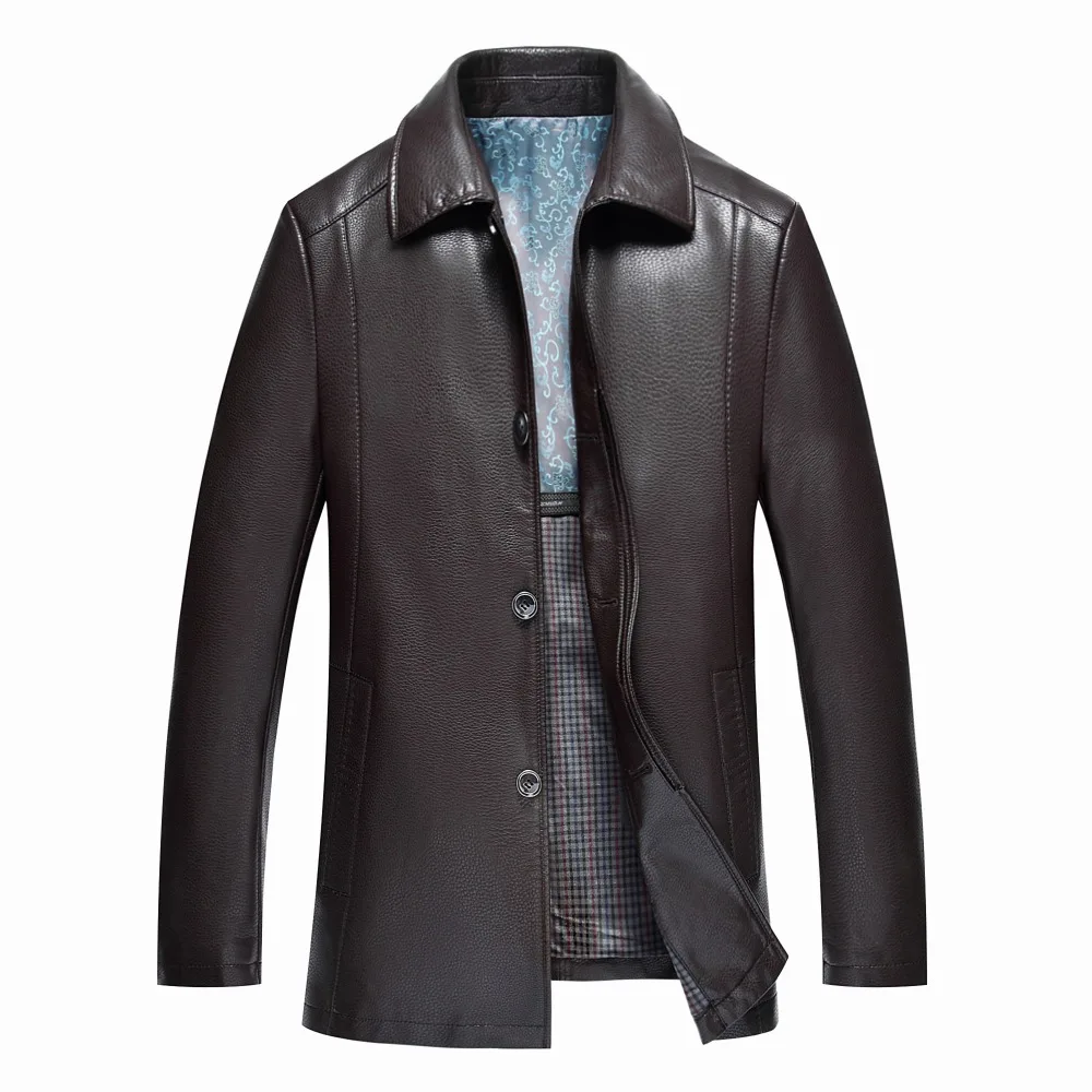 1860 New Fashion Men Genuine Leather Coat Men S Leather Jacket Autumn Winter Men S Clothing Men S Cotton Padded Coat Jackets Aliexpress