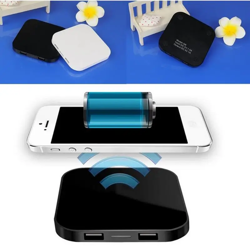 Qi Wireless Battery Charger Power Charging Pad for Samsung Galaxy S6 S5 S4 S3 Balck Color Free Shipping