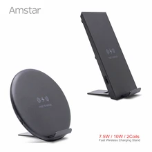 Amstar 10 Вт Быстрое беспроводное зарядное устройство для samsung Galaxy S10 S9 S8 Note 10 USB Qi зарядная подставка для iPhone 11 Pro XS Max XR X 8 Plus
