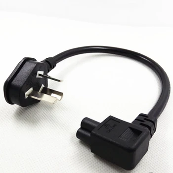

Dual Elbow 10A 3pin CN AU Ac Power plug to IEC 60320 C5 3 Prong Mickey Mouse angle Laptop Portable Power Supply Short Cable 20cm