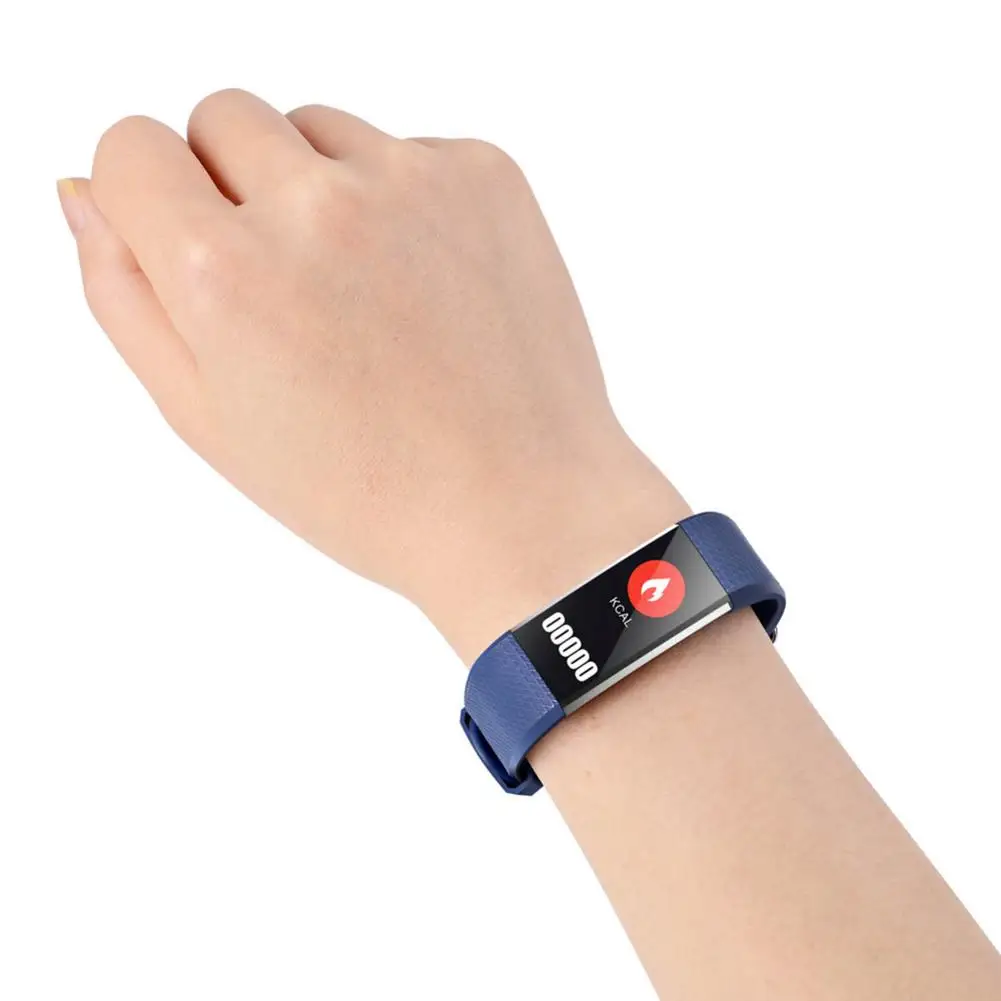Smart Bracelet Bluetooth Waterproof Sport Fitness Aking Pedometer Heart Rate Blood Pressure Monitor Anti-lost Touch Smart Watch