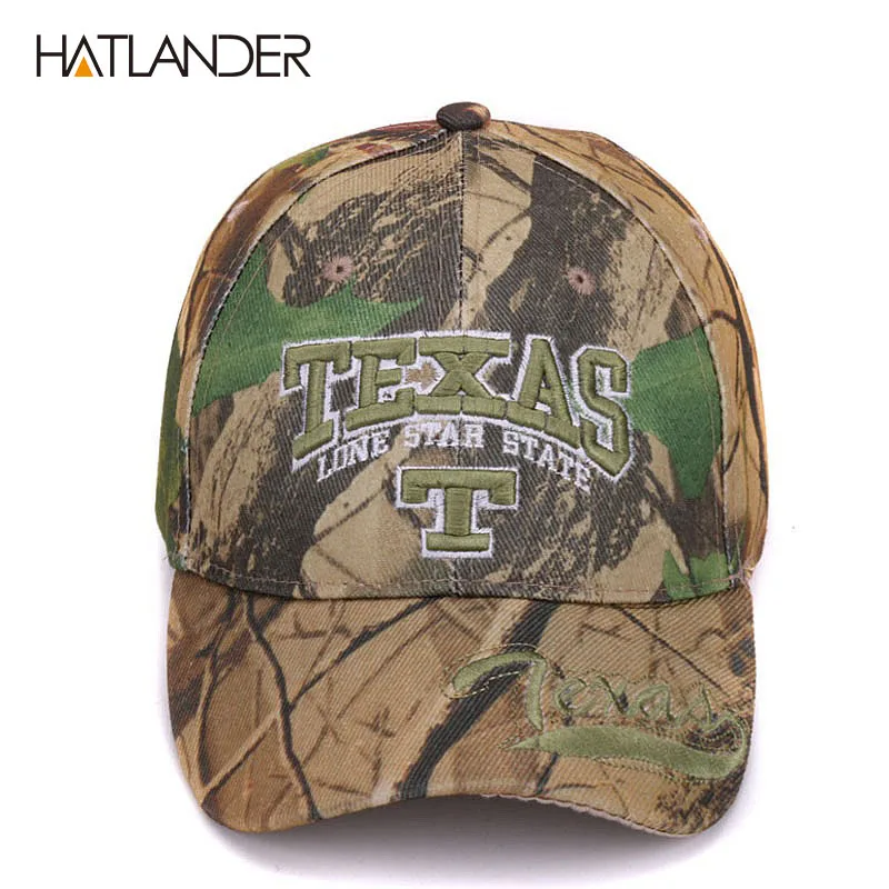 Camo TEXAS Hatlander Las Vegas leaf камуфляжные бейсболки летние шляпы для рыбалки gorras изогнутые буквы камуфляж Женская кепка для занятий спортом на открытом воздухе для мужчин - Цвет: Camo TEXAS