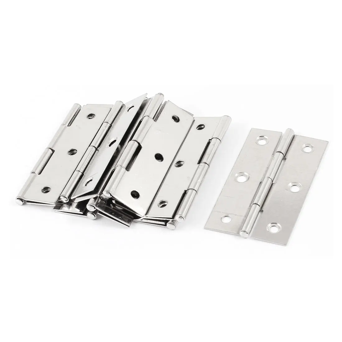 

UXCELL 10 Pcs Home Furniture Hardware Door Hinge Satin Nickel 2.6" Long