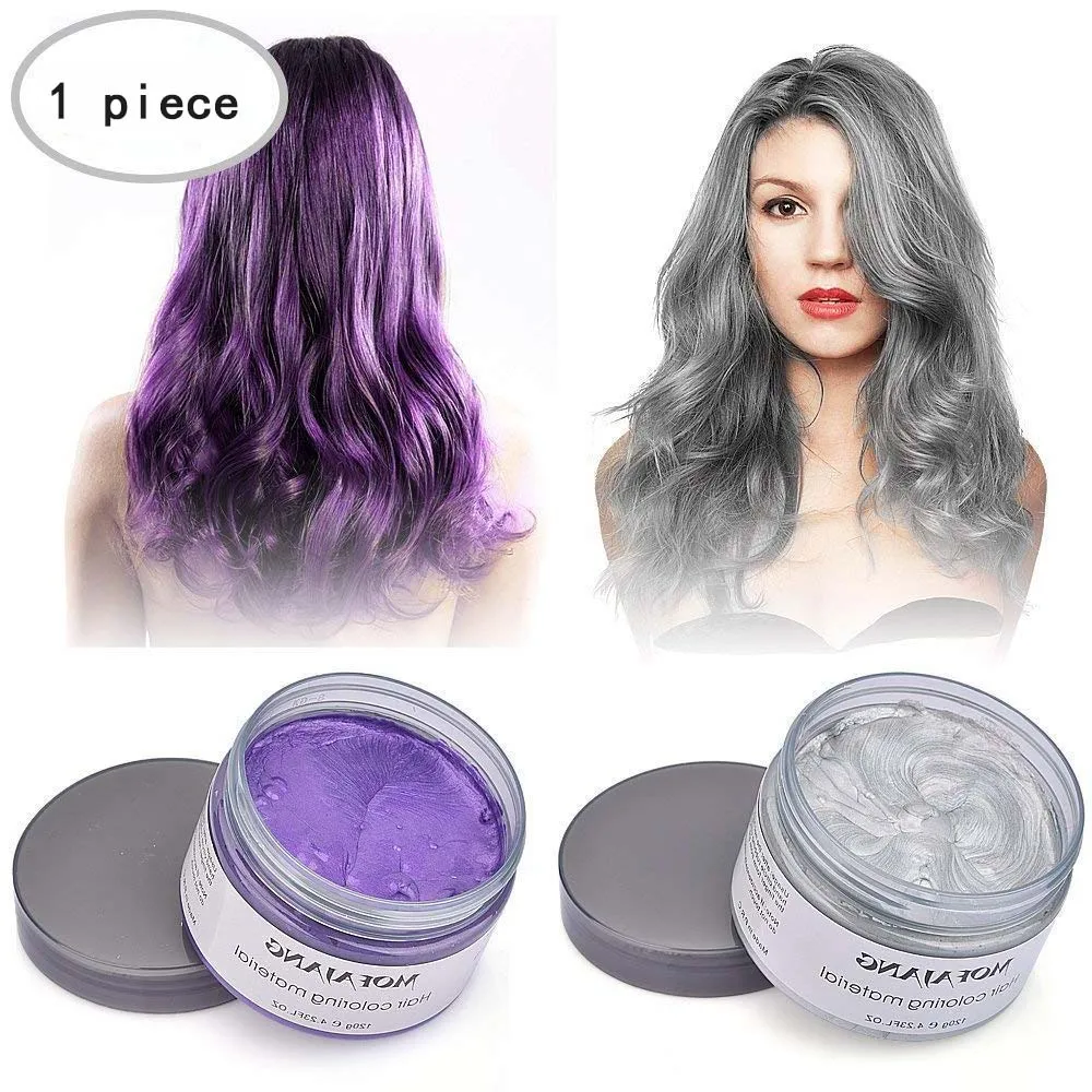 OSHIONER Unisex 4 Color Styling Products Hair Color Wax Dye One time