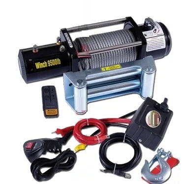

9500lb--10000lb 12V electric winch Car truck auto barge trailer hand puller tire repair tool