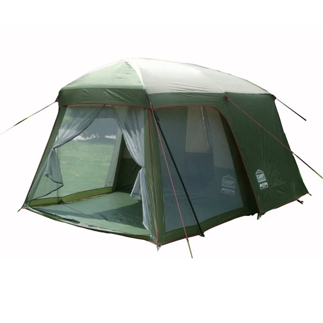 Best price at $214 Cheap Double layer garden tent for family party 3-4 person camping tourism tent family big outdoor 4 season hunting waterproof tents