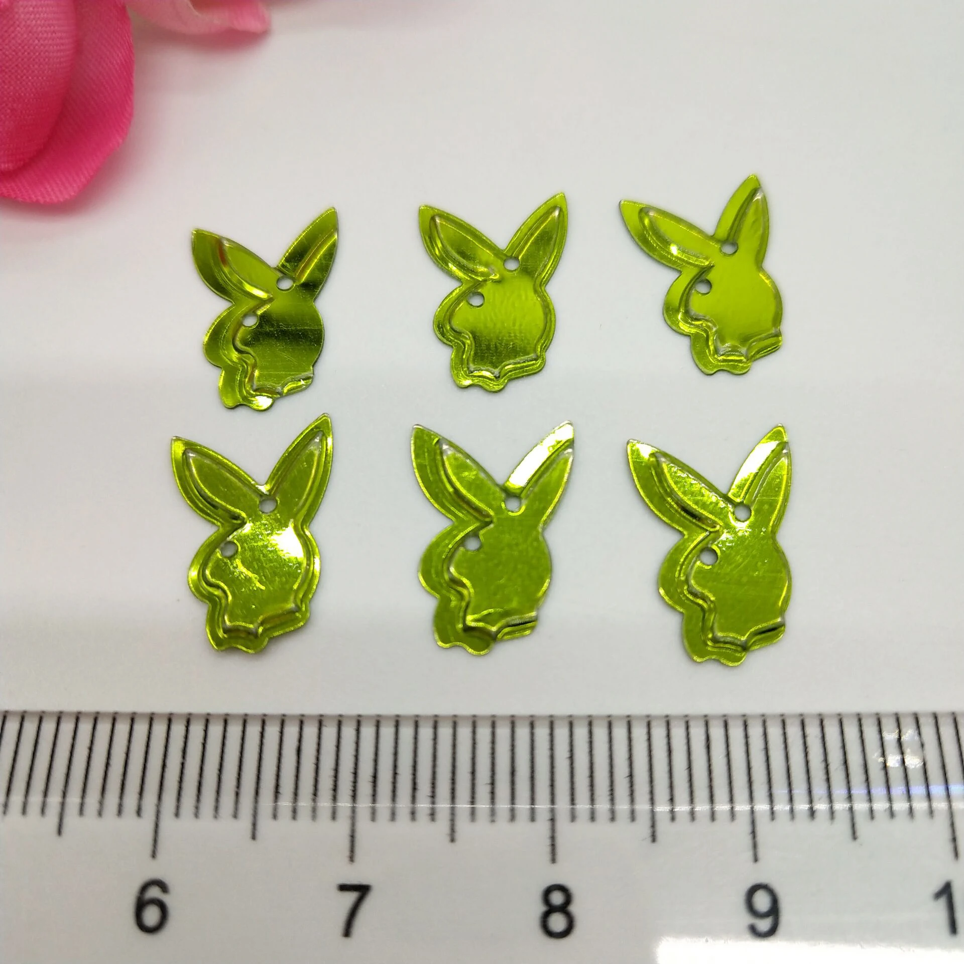 LNHOME 100 шт 10*15 мм светло-зеленый кролик Блестки для рукоделий шитье DIY аксессуары для одежды
