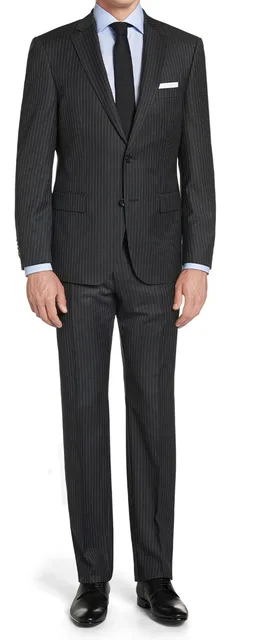 Black Mens Pinstripe Suit Custom Made Best Wedding Tuxedos 2017 Black Mens Pinstripe Suit Custom Made Best Wedding Tuxedos 2017 Tailored Single Ted Men Suits