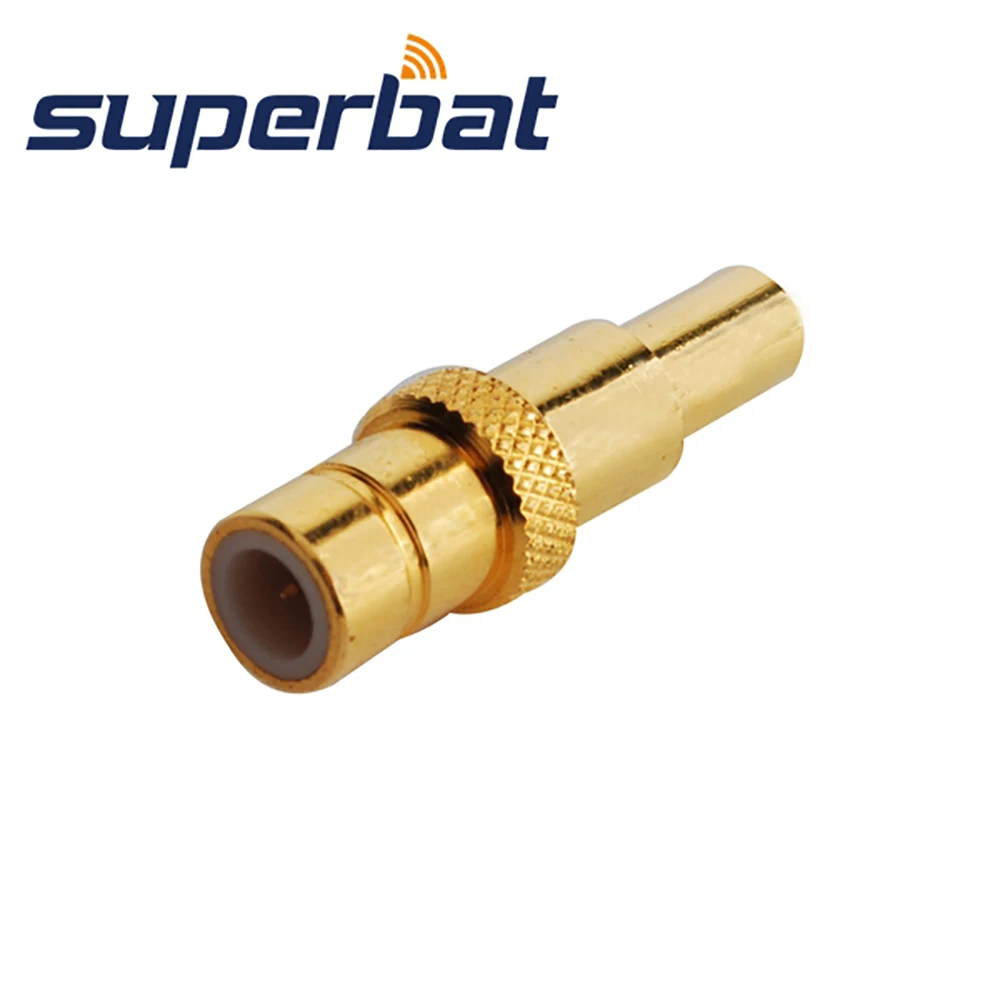 Superbat 10pcs 75ohm SMB Male Straight Crimp RF Coaxial Connector Attachment for RG316 RG174 LMR100 Cables - Bulk Pack