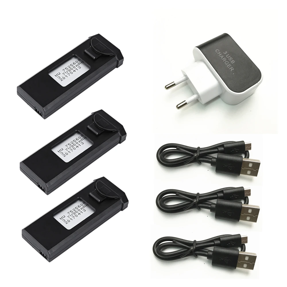 Limskey 3 шт. 7 в 900 мАч 30C Lipo аккумулятор аксессуар для TIANQU VISUO XS809W XS809S XS809HW XS809