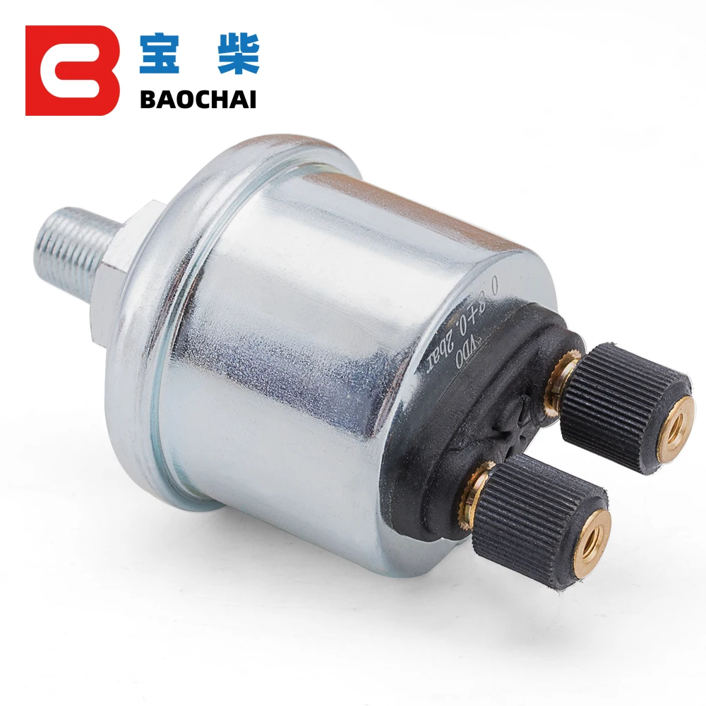 

Universal VDO Oil Pressure Sensor 0 to 10 Bars 1/8NPT Diesel generator part 10mm stainless crew plug Alarm pressure sensor