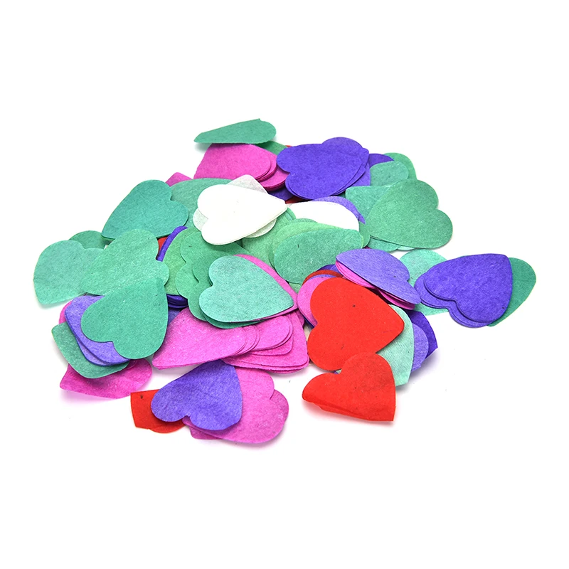 

MENGXIANG 1000 Pcs Heart Shape Mini Paper Wedding Flower Petals Artificial Table Throwing Confetti Room Party Wedding Decoration