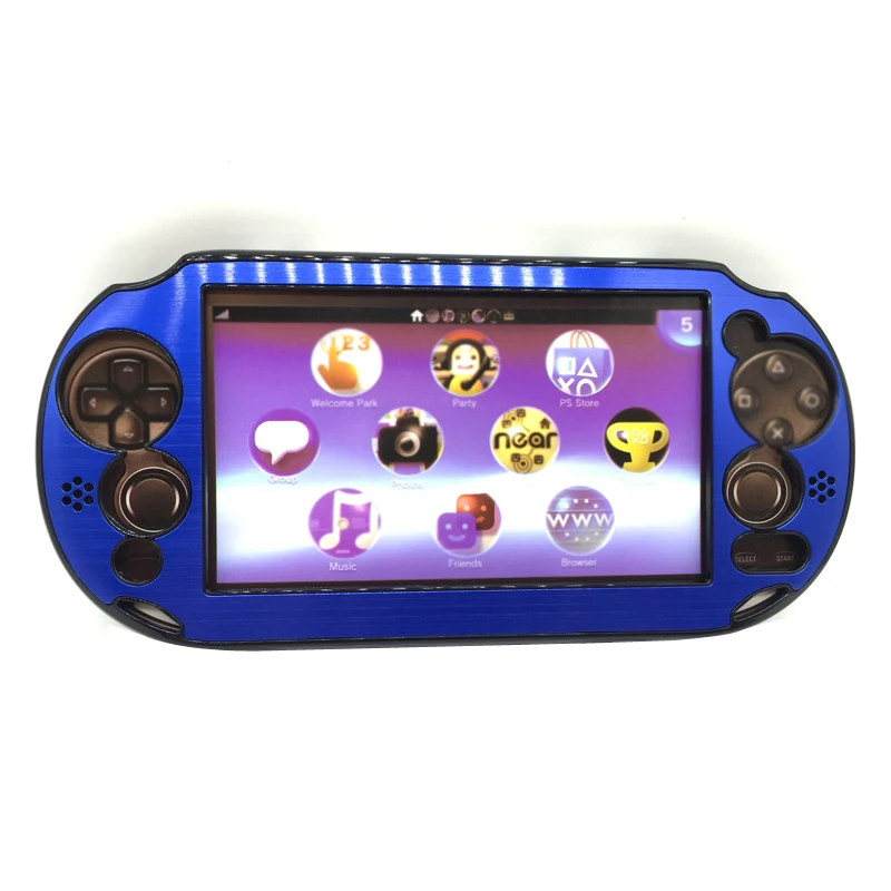 New Blue Metal Skin Protective Cover Case for Sony PS Playstation Vita