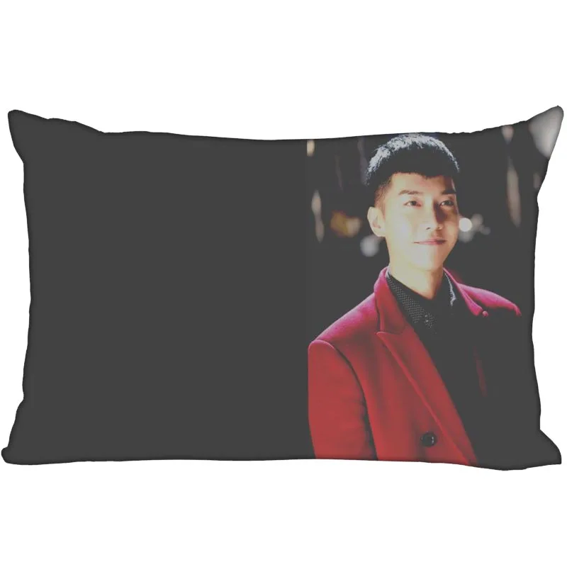 

Hot Korea-Pop Custom Lee Seung Gi Satin Pillowcase 35x45cm (one side) Printed Zipper Silk PillowCover Custom Logo gift