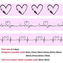 Модная новая лента с принтом в виде сердца стрел ацтеков, эластичная лента на заказ, свадебный дизайн, 50 ярдов