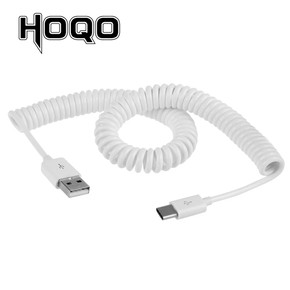 

Short 0.2M 3M Spring Coiled retractable flex usb type c cable usb-c data charging cord for galaxy s8 s9 mi Max Pro oneplus two 2