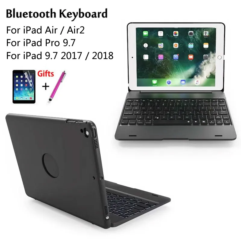 Беспроводной Bluetooth клавиатура для IPad 9,7 IPad 5/6/Air 2/Pro 9,7 Tablet крышка из пластмассы на основе акрилонитрила Бутадиена И Стирола принципиально+ Flim
