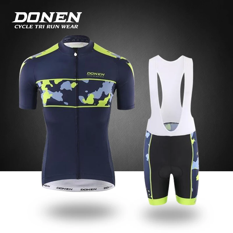 

DONEN 2018 Summer Profession Man Short Sleeve Jersey Sets Cycling Set MTB Breathable Bicycle Clothes Maillot Ropa Ciclismo