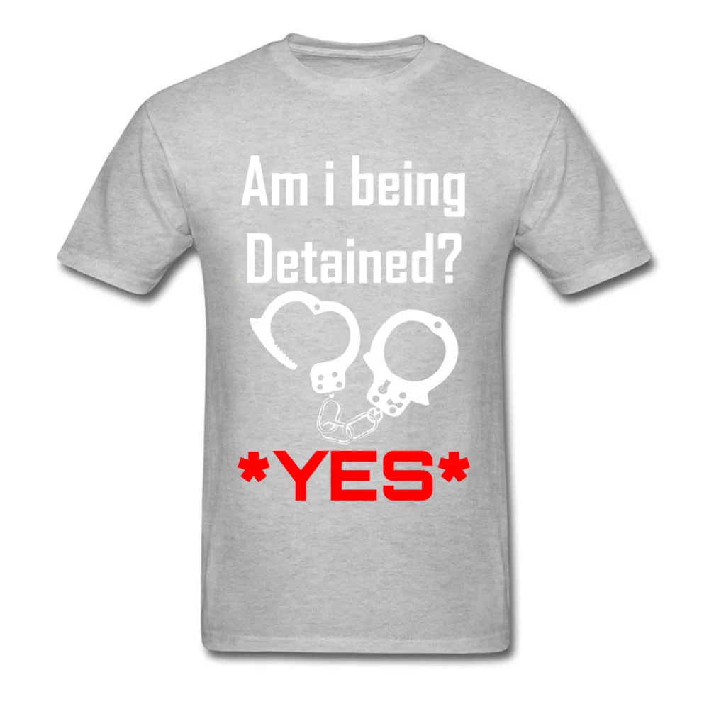 Detained Lovers Day 100% Cotton Round Collar Tops & Tees Short Sleeve Design Tops Tees Cute Customized T-Shirt Detained grey