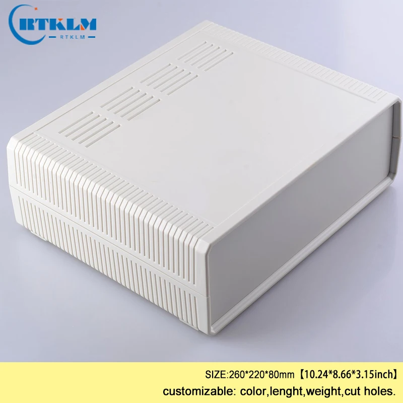 ABS plastic box for electronic projects junction box diy desktop distribution box plastic speaker enclosure 260*220*80mm 1piece