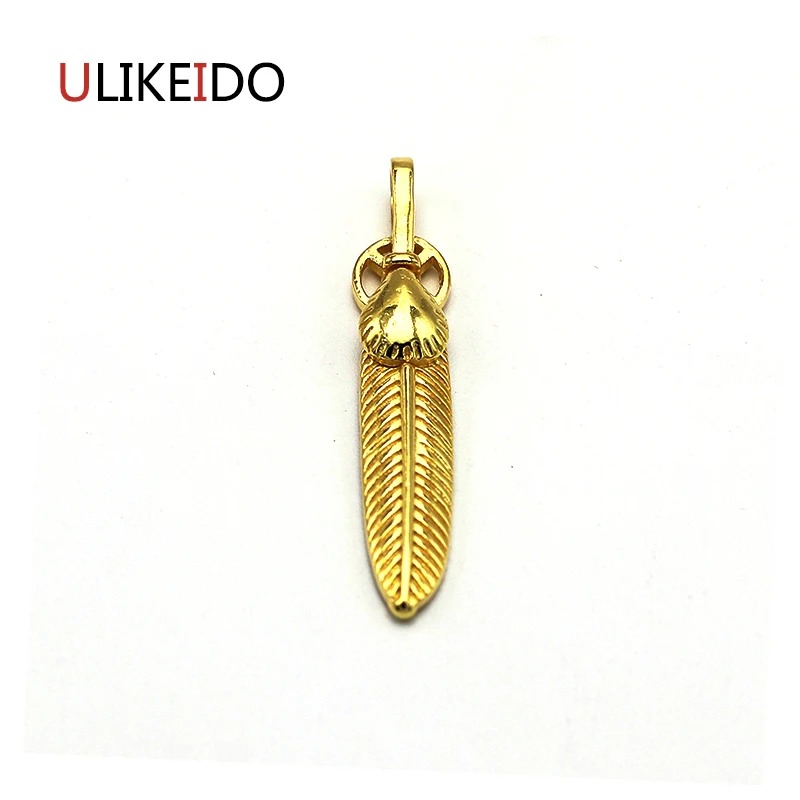 

Pure 925 Sterling Silver Jewelry Feather Charms Pendants for Men And Women Thai Silver Necklace Chain Fine Gift 649