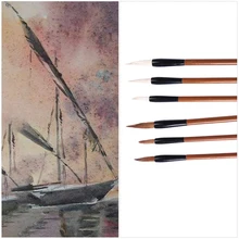 3/6 шт./компл. художник различных Размеры тонкие нейлоновые волосы Краски Набор для акварель акрил, масло Краски ing кисти рисование art Supplie
