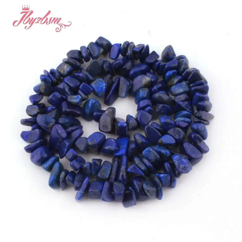 4-7 мм камешки свободной формы натуральный камень Бусины Лапис Кианит опал Кварц Для DIY ожерелье браслет ювелирные изделия делая свободные моды 16" - Цвет: Lapis Lazuli