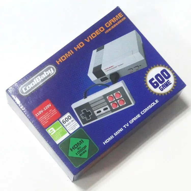 100 шт. COOLBABY HDMI Мини ТВ игра ретро-консоль поддержка ТВ Портативный игровой плеер игровая консоль для ТВ с 600 встроенными играми