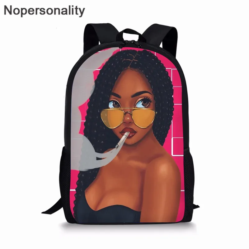 Школьный рюкзак для девочек, школьная сумка для детей, черная африканская Наплечная Сумка для девочек, портфель для подростков - Цвет: Z4938C
