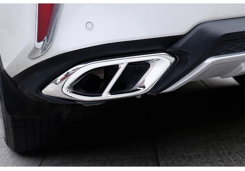 Для LEXUS RX300 RX200T 2010- собачка из нержавеющей стали горло задние двойные Концевая выхлопная труба наконечник Стикеры накладка в блестках