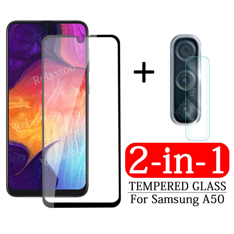 2 в 1 Защитное стекло для камеры samsung a50 защита экрана объектив galaxy закаленное a 50 50a