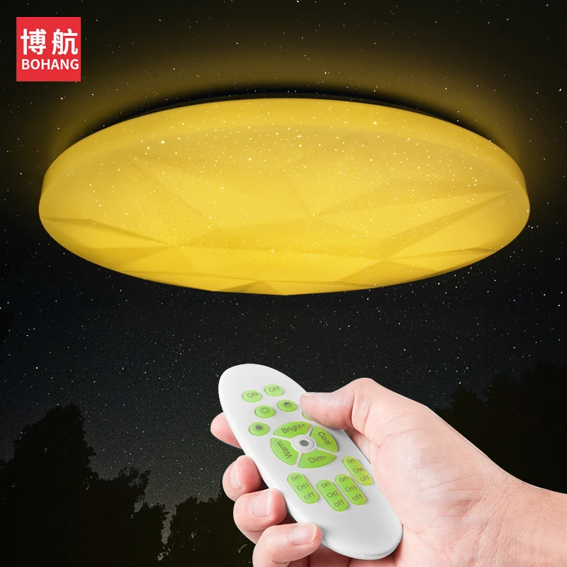 

Moder Remote Control LED Ceiling Lights 60W Intelligence Dimmable smart Ceiling Lamp Bedroom Living Room Eye protected