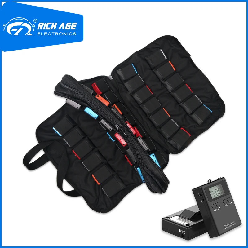 

RichiTek Tour Guide System With Microphone Mic 2 Transmitters+50 Receivers For Hajj and Umrah With Condenser Microphone
