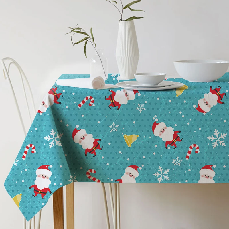 

Santa Claus tablecloth christmas printing table cloth toalha de mesa nappe decoracao para casa manteles table cover
