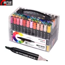 Ноу спиртовой основе арт маркер скетч Перманентный цвет ing Профессиональный 120 цвет Pro дизайн тонкое долото двойной наконечник маркер ручка художника