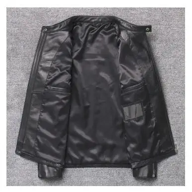 thin lining YR!.. Брендовая мужская куртка из овчины в байкерском стиле. Модное пальто из натуральной кожи. Классические облегающие куртки - Цвет: thin lining