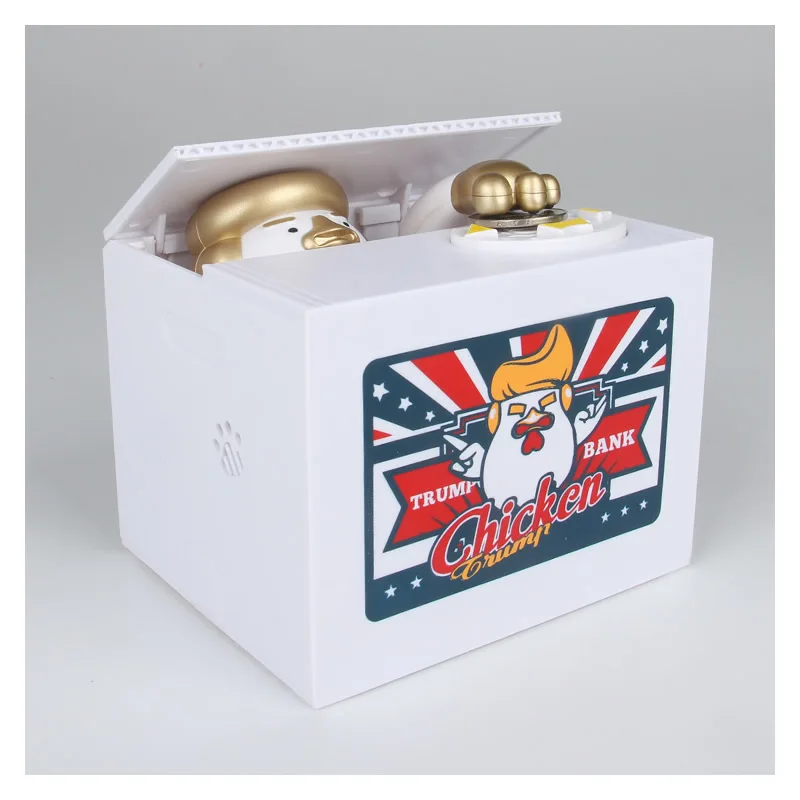 Brand New Cute Trump Electronic Auto Coin Saving Box Piggy Bank With Voice Money Safe Box Desk Toy For Birthday Christmas Gift