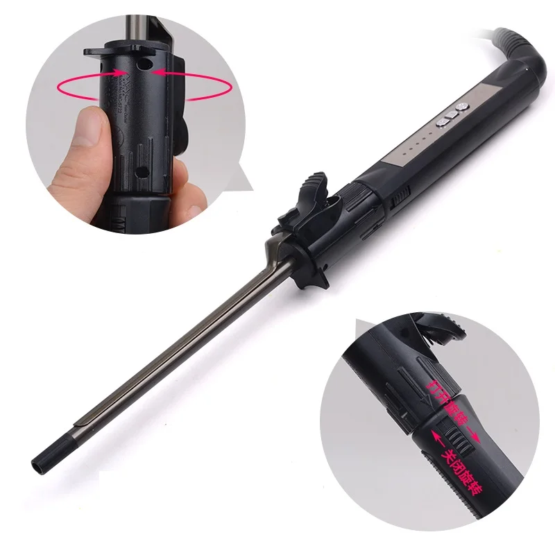 100-240V Professional Studio Electric Hair Curler Stick Small Volume Superfine 9-32mm Hair Curling Iron EU/AU/UK/US Plug