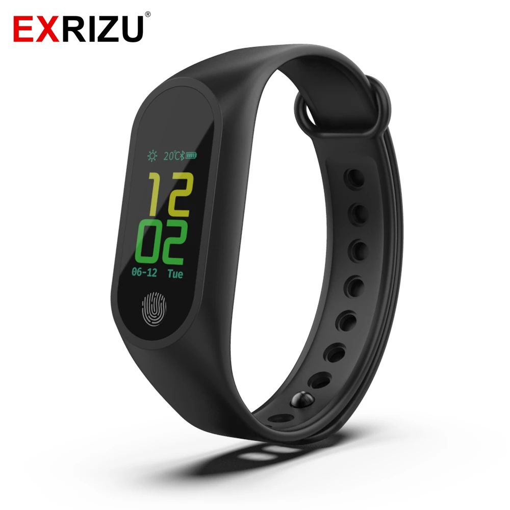 

EXRIZU M3-E Smart Watch Bracelet Band Color LED Sport Pedometer Heart Rate Monitor Bluetooth Smart Wristband for iOS Android