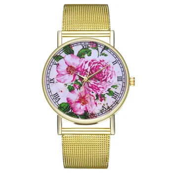 

Vintage Ladies Round Mesh Strap Watch Quartz Fashion Watch