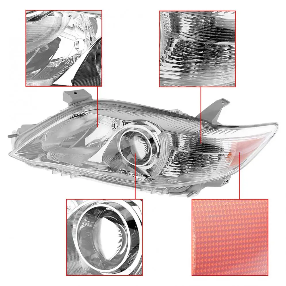 1 пара Водонепроницаемый Автомобильный налобный фонарь прозрачный проектор левая и правая фара Замена США построенная модель для Toyota 2010-2011 Camry