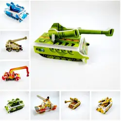 Горячая продажа бумажный Танк инженерное транспортное средство миниатюрная 3D модель пазлы головоломки игрушки для детей DIY ремесло