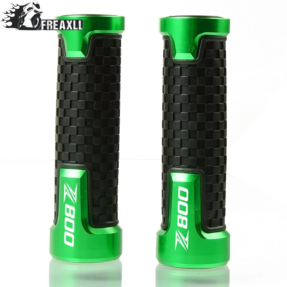 green 22 мм 7/8 ''аксессуары для мотоциклов противоскользящие ручки руля для Kawasaki Z800 Z 800 2013 - Цвет: green