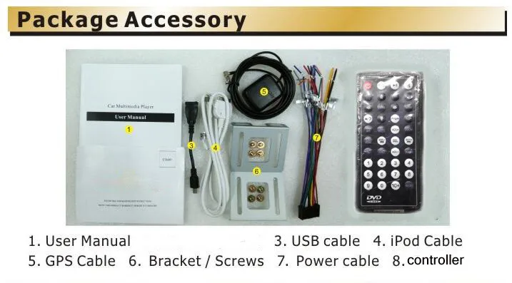 Clearance 2 Din Universal 6.2" Touch Screen Car Stereo Radio With CD MP4 MP3 Video Player DVD GPS Navigation Bluetooth Free Map Free Card 14