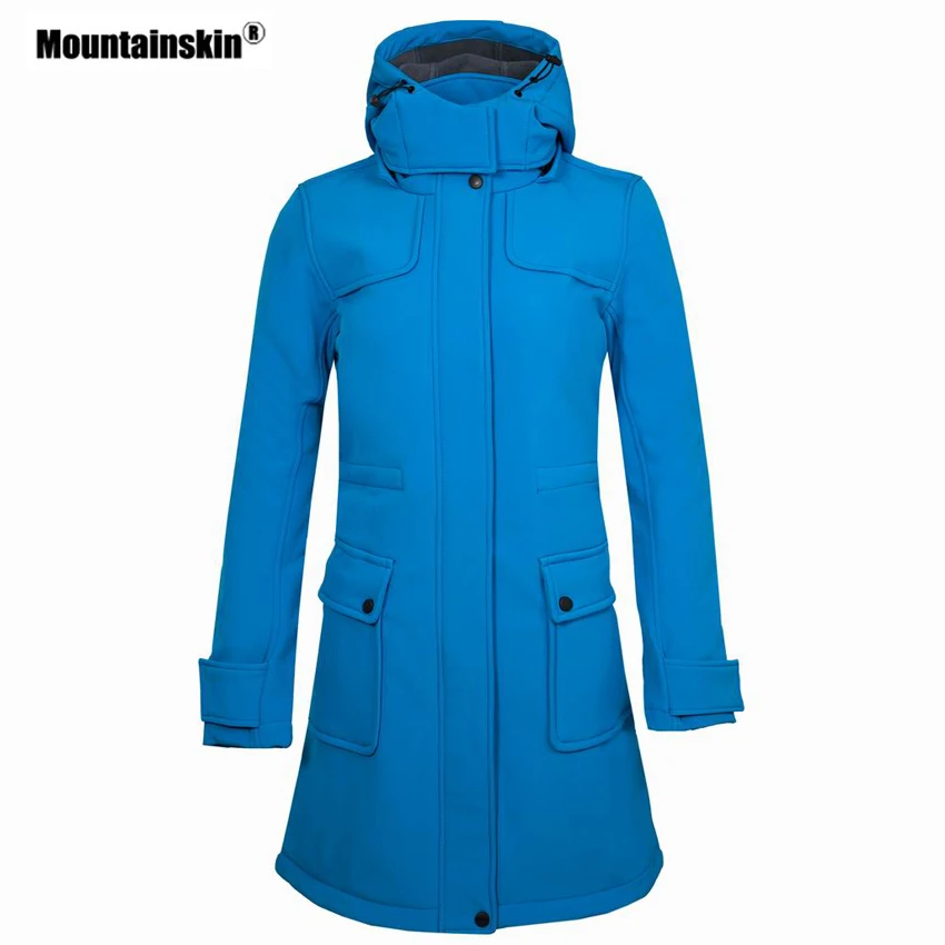 Mountainskin Women's Winter Fleece Softshell Jacket Outdoor Long Windbreaker Hiking Camping Trekking Climbing Brand Coats VB078 Mountainskin Women's Winter Fleece Softshell Jacket Outdoor Long Windbreaker Hiking Camping Trekking Climbing Brand Coats VB078