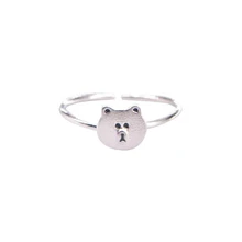 XIYANIKE S925 серебро Простой Супер милый медведь милое кольцо украшения для молодых творческих для девочек подарок на день рождения VRS2311